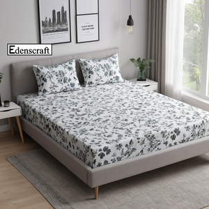 Dùng Một Lần 100% Bông Tấm Phẳng Đặt Cho Giường Đơn Mềm Mại Thoáng Khí Sử Dụng Hàng Ngày Chất Lượng Màu Trắng 300TC Bộ Đồ Giường - Product Image 3