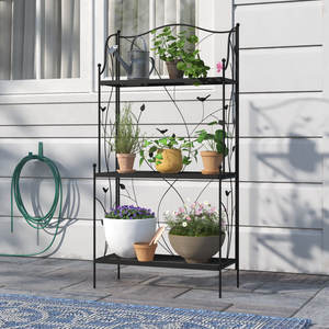 Support de plante en métal pour une utilisation intérieure et extérieure avec un cadre robuste et un design élégant pour maintenir vos plantes à merveille - Product Image 1