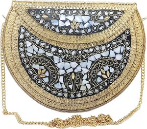 Multi Hot Trendy Mosaic Work Metal Bags para mujer Partywear Uso disponible al mejor precio del exportador indio por HAND MADE CRAFT - Product Image 1