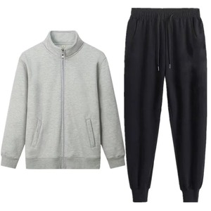 Conjunto Deportivo de Dos Piezas para Hombre, Otoño Invierno, Juvenil, Moderno, Sudadera con Capucha para Correr, Pantalones Largos Casuales, Transpirable, Color Sólido - Product Image 2