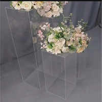 Support à fleurs en acrylique transparent de type séparé pour table à gâteau, idéal pour mariages, fêtes à domicile, bouquets, événements et décoration de scène
