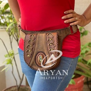 Cinturón de piel auténtica Unisex, cinturón de viaje multiusos, hecho a mano - Product Image 1