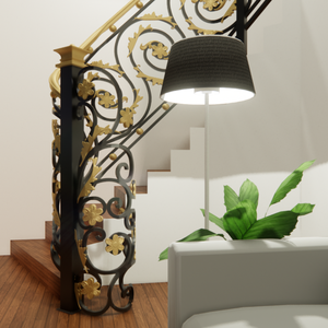 Mejore el diseño interior con una moderna barandilla de hierro para escaleras con líneas elegantes, fuerza y sofisticación para cualquier estilo - Product Image 3