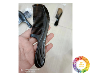 Peigne en corne de buffle pour le toilettage lisse et antistatique des cheveux et de la barbe Peigne en corne artisanale de qualité supérieure avec design classique pour le soin du cuir chevelu - Product Image 3