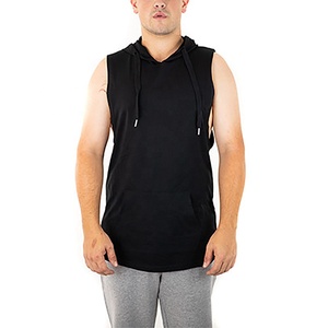 Sudadera sin mangas para hombre al por mayor, diseño muscular transpirable, de secado rápido, de elastano/poliéster, personalizada para entrenamiento de verano - Product Image 5