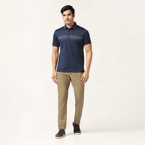 เสื้อยืดผ้าฝ้าย100% สำหรับเสื้อโปโลระบายอากาศได้ดีเสื้อสเวตเตอร์ธรรมดาโลโก้นุ่มลายพื้นมีคุณภาพดีป้องกันริ้วรอย - Product Image 3