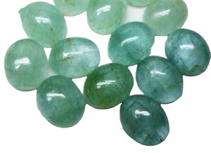 Alta calidad 100% Natural Top aguamarina forma ovalada cabujón corte genuino piedra preciosa suelta para la fabricación de joyas anillo y colgantes a granel - Product Image 3