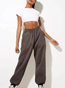 New Arrival <b>Women</b> <b>Fleece</b> Stacked Pants <b>Trouser</b> Comfortable Breathable Cargo Pant <b>Women</b> Out Wear Pant - Product Image 3