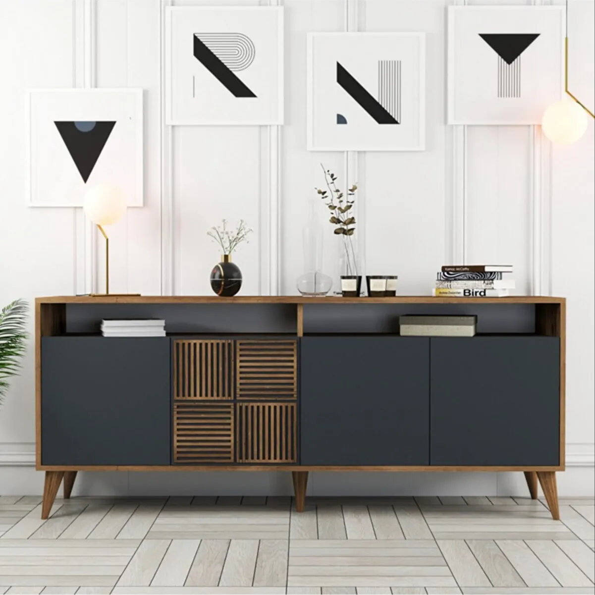 AFOSSA Table console moderne européenne de Turquie Table console en bois avec rangement pour salon cuisine salle à manger meubles