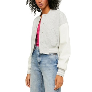 Wholesale 2026 New Fashion Style High Quality Embroidery Plus Size Breathable <b>Raw</b> Genuine Leather Regular Varsity Jacket - Product Image 4