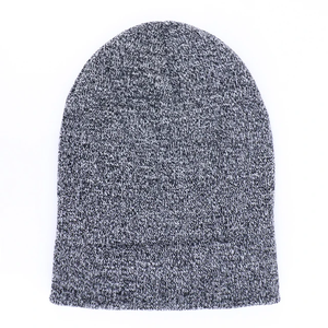 Beanie BLANK Beanie unisex สำหรับผู้ใหญ่ฤดูหนาวม้วนนาฬิกา trawler หัวกะโหลกว่างเปล่าสีดำถักโลโก้ที่กำหนดเองพิมพ์อะคริลิคราคา - Product Image 4