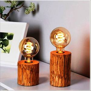 Support de lampe PRODUIT DE VENTE CHAUDE Lampe de table en bois ARTISANAT - Product Image 4