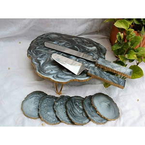 Posavasos de resina epoxi verde, forma redonda, último diseño, cocina de la mejor calidad y taza de agua de mesa, posavasos de resina a un costo barato - Product Image 2