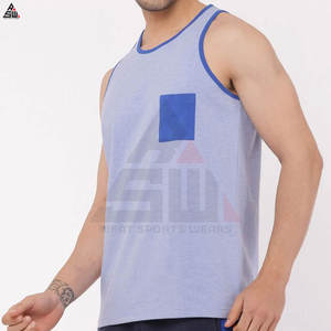 เสื้อกล้ามผ้าคอตตอนถักสำหรับผู้ชายผ้าใยไผ่แห้งเร็วระบายอากาศได้ดีสีพื้น - Product Image 3