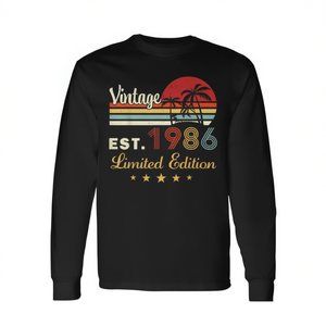 Maglietta promozionale vintage per il 40° compleanno 1986, a maniche lunghe, con decorazione per il 40° compleanno 1986 - Product Image 2