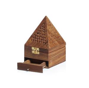Boîte-cadeau de brûleur d'encens en bois de santal de luxe personnalisé Tiroir de rangement d'aromathérapie haut de gamme Bouchon d'anis étoilé pour usage religieux en bois - Product Image 1
