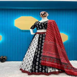 FabZone dernière Designer Pure rayonne imprimé travail Lehenga Choli vêtements indiens et pakistanais - Product Image 2
