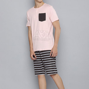 Conjunto de Camiseta y Pantalones Cortos Casuales de Algodón Ecológico para Hombre, con Cintura Elástica - Product Image 4