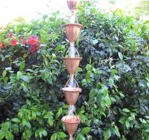 Chaîne de pluie résistante aux intempéries pour gouttière de toit, chaîne de drainage en métal décorative durable pour l'extérieur - Product Image 5