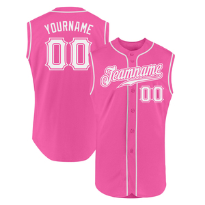 Jersey de béisbol sin mangas auténtico personalizado para ropa de béisbol y softball - Product Image 5