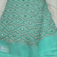 Tissu Premium en Georgette de Fox avec Broderie de Sequins pour Saree, Lehenga, Kurti et Robes pour Femmes – Qualité Export en Gros