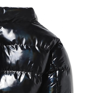 Chaqueta acolchada de alta calidad, estilo Streetwear, abrigo cálido de manga larga con cuello levantado y cremallera, Material polar para exteriores para hombres - Product Image 5