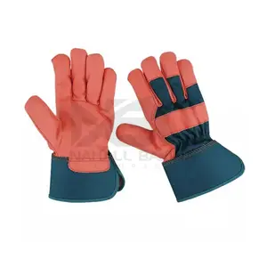 Prix bas Gants de travail en cuir résistants à double paume fabriqués au Pakistan Gants de sécurité imperméables au feu antidérapants Logo personnalisé - Product Image 1