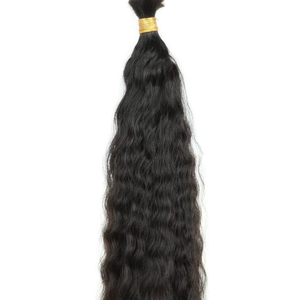 Vente en gros de cheveux humains vierges Remy indiens 100% naturels, vague naturelle, tressage, lâche, profond, simple trame, double trame, toutes les couleurs - Product Image 5