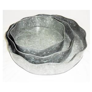 Ensemble de 3 plateaux de service OEM galvanisés et finis de style luxueux à vendre par un fabricant indien à bas prix - Product Image 1