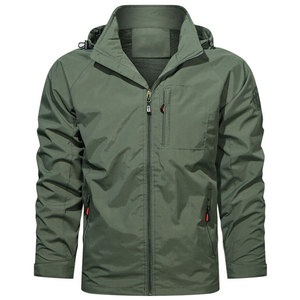 Chaqueta cortavientos por sublimación con impresión personalizada de calidad profesional para hombre estilo callejero con cuello levantado para invierno - Product Image 1