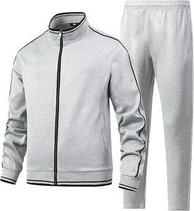 Ensemble de survêtements 100% coton respirant 2 en 1 Design solide avec logo imprimé sur le devant Techniques pour la saison de printemps - Product Image 2