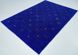 Alfombra Azul Gabbeh Tejida a Mano, Alfombra de Lana, Decoración Tribal Rústica, Alfombra Grande para Piso, Estilo Hogareño Acogedor 5076 - Product Image 4