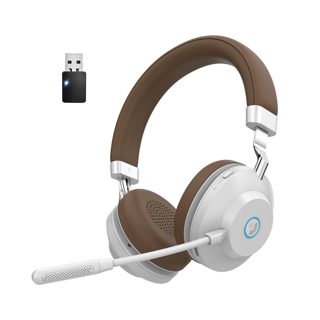 ANC Wireless Headset with Mic 45 Hrs Battery Mic Mute for Work/Call Center/PC/Zoom