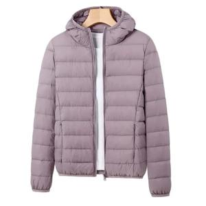 2023 chaqueta con capucha informal ultraligera para mujer abrigo de pato blanco para Otoño Invierno 90% lona cálida portátil Puffer Jacekt - Product Image 5
