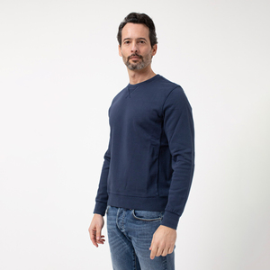 Sweat à capuche pour homme 100% coton avec logo imprimé personnalisé Sweat-shirt pull surdimensionné avec motif uni col rond pour l'hiver - Product Image 4