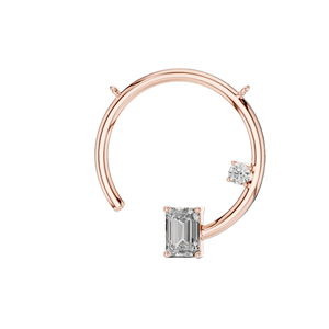 Collier pendentif en diamant taille émeraude créé en laboratoire de 0,98 carat, diamants VVS-VS EF CVD, or 18 carats, 14 carats rose, jaune, blanc - Product Image 1