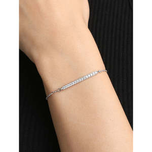 Bracelet en argent 925, or 14 carats, or 18 carats, plaqué rhodium, serti de diamants et de perles, bracelet tennis pour chaque instant de votre vie Cadeau Parfait - Product Image 4