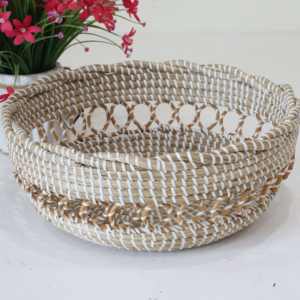 Panier multifonctionnel rond en jonc de mer, origine Vietnam, dimensions précises - Product Image 6