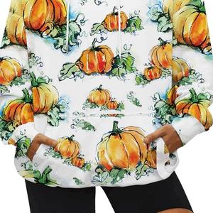 Sudadera con capucha de lana con estampado de sublimación hecha a medida de alta calidad para mujer estilo informal para invierno - Product Image 4