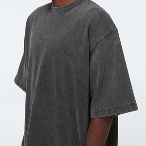 Vente en gros Streetwear en coton de haute qualité, sérigraphie T-shirt vintage avec logo T-shirt imprimé personnalisé T-shirt délavé à l'acide - Product Image 2