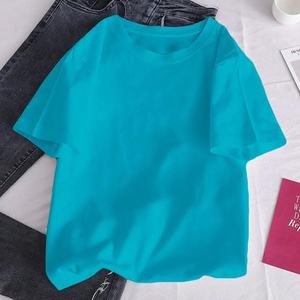 Top corto de mujer de gran tamaño de alta calidad OEM camiseta de tela vaquera holgada con diseño de impresión personalizada - Product Image 2