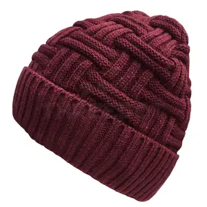 Bonnet pour hommes Bonnet de ski épais et respirant Bonnet en tricot doux Bonnet Sullies Bonnet d'automne en laine tricoté respirant à la mode