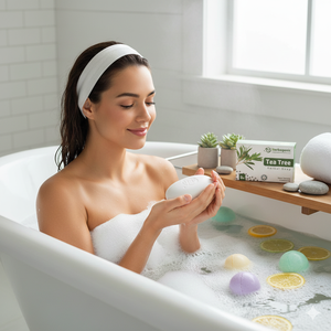 Barra de jabón de árbol de té de hierbas Jabón antiséptico refrescante para pieles sensibles o con problemas - Product Image 2