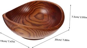 Bol de service grand format en bois naturel, écologique, fait à la main, passe au lave-vaisselle, idéal pour les salades de fruits et les bonbons - Product Image 2