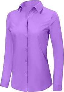 Chemises de bureau vintage pour femmes en coton 100% avec logo personnalisé, détail troué, manches longues, chemisier décontracté - Product Image 2