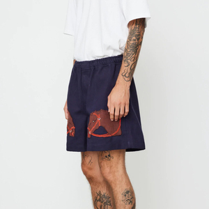 Short en toile décontracté pour hommes de taille XS fait sur mesure avec applique solide brodée respirante conception de marque privée - Product Image 3