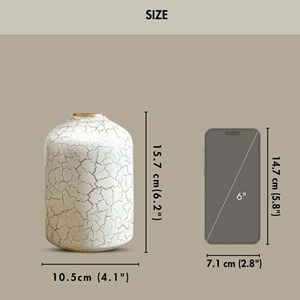 แจกันและกระถางต้นไม้ทำจากโลหะเคลือบเคลือบเคลือบเงามันวาวอุปกรณ์ตกแต่งบ้านและห้อง - Product Image 6