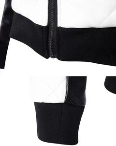 Chaude Haute Qualité Mode Hommes Hiver Veste En Cuir Col Montant Pu Manteau Vestes De Court Noir Blanc M 3XL 4XL 5XL - Product Image 5