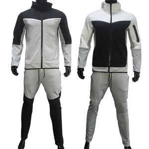 Automne hommes à capuche ensembles de course Patchwork survêtements décontractés veste à glissière pantalon 2 pièces ensembles mâle mince vêtements de sport Jogging costume - Product Image 5