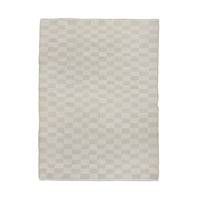 Tapis berbère fabriqué à la main tapis à poils longs de taille personnalisée pour salle à manger tapis à carreaux blancs laine de mouton tapis marocain touffeté à la main